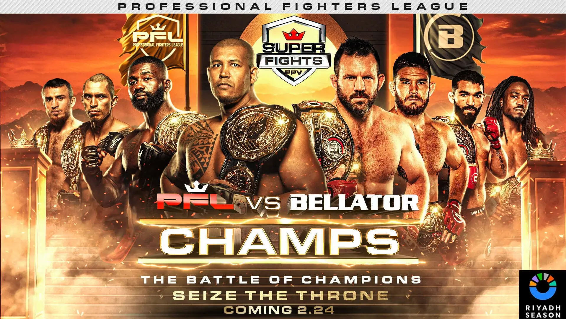 مشاهدة بث مباشر مباراة الملاكمة الأبطال ضد الأبطال (PFL ضد Bellator)